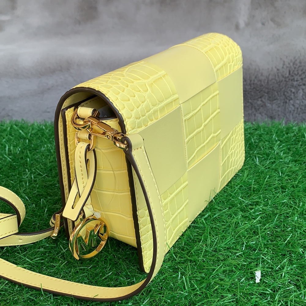 MICHAEL KORS MERCER SM CLUTCH XBODY BUTTERCUP - Picture 7 of 15
